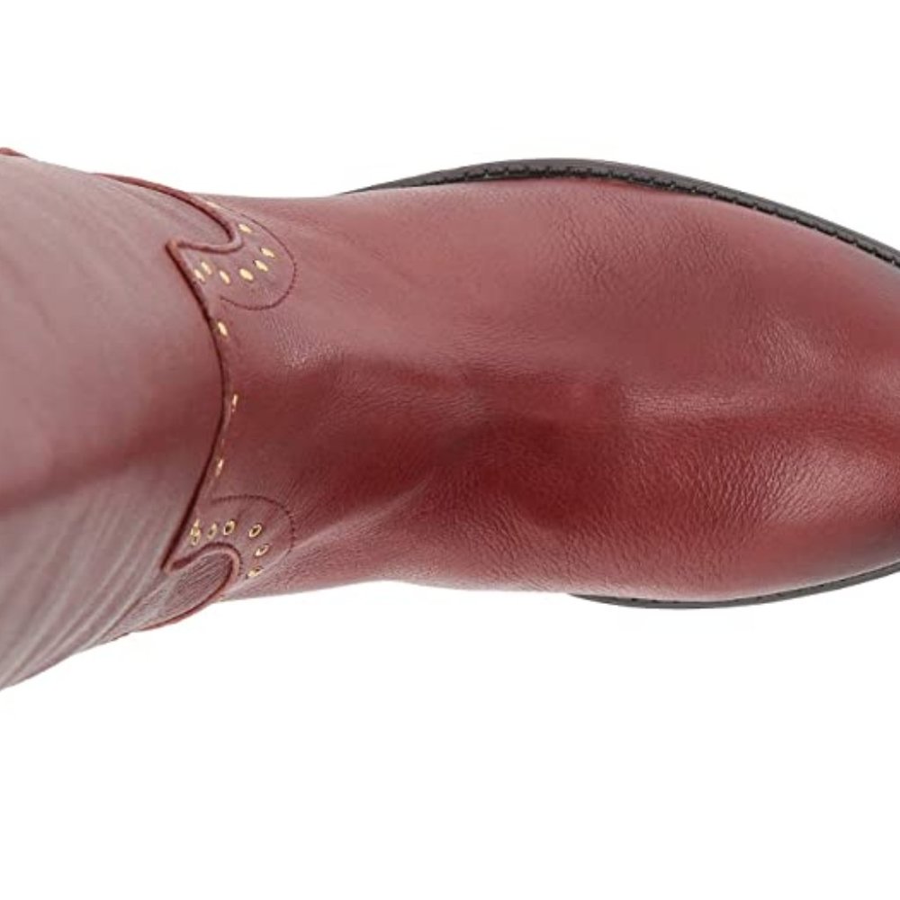 SAM EDELMAN Leather “Prina” Red Riding Boots NEW - Picture 2 of 7